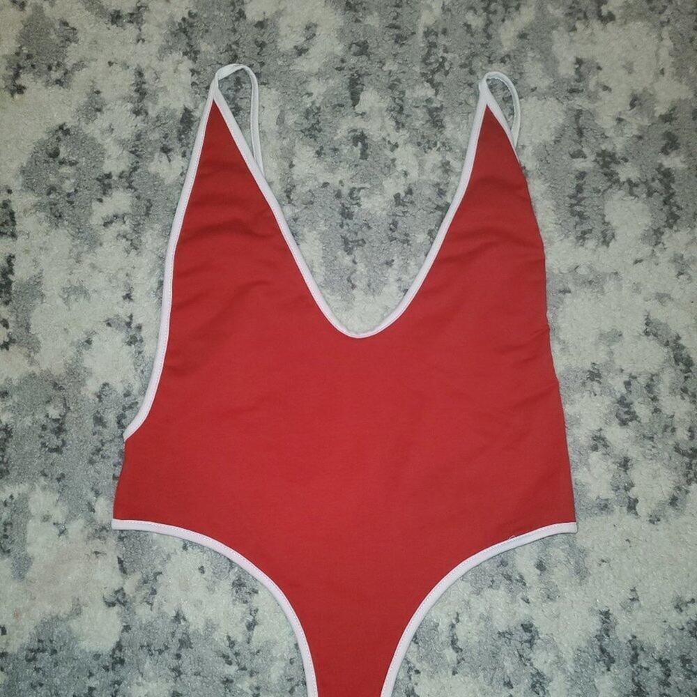 The Kript Red Bodysuit  Tank Top || Medium